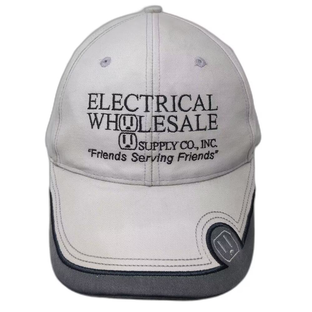 Falcon Baseball Cap Gray Black OS Strapback Electrical Wholesale Supply Co Hat